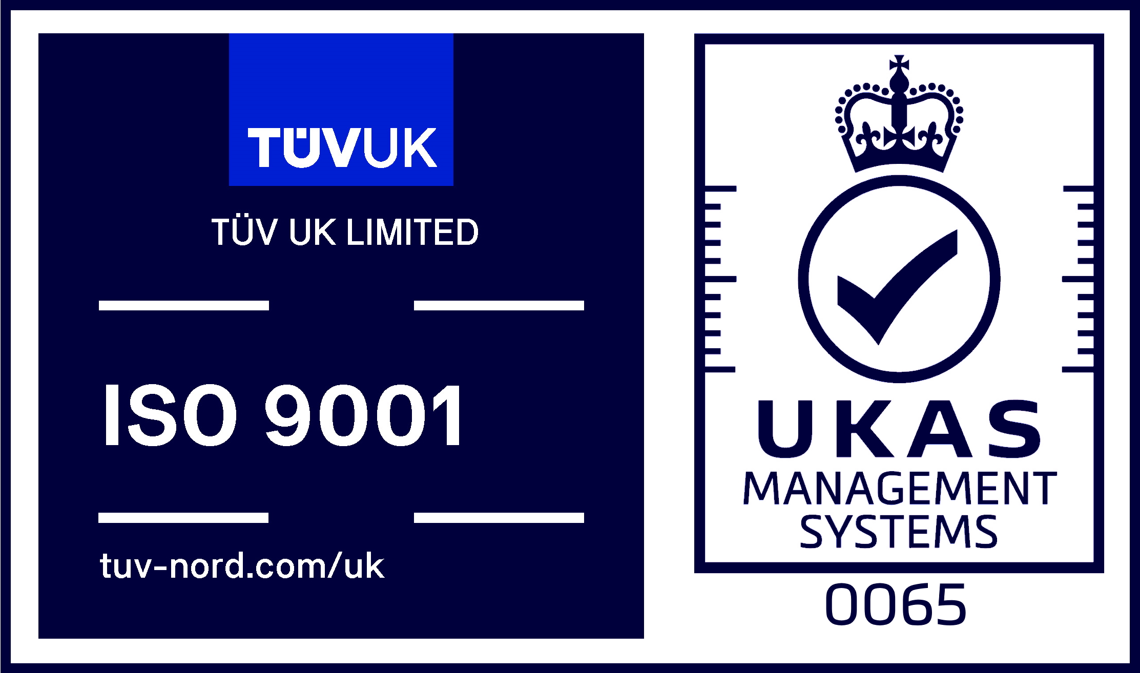 9001 & UKAS Electric + Dark Blue